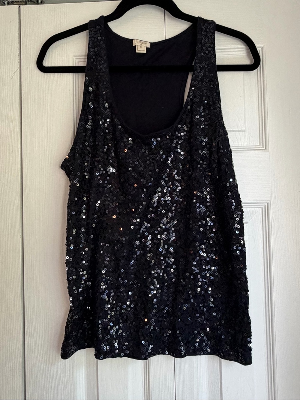J. Crew Navy Blue Sequin Tank Top
